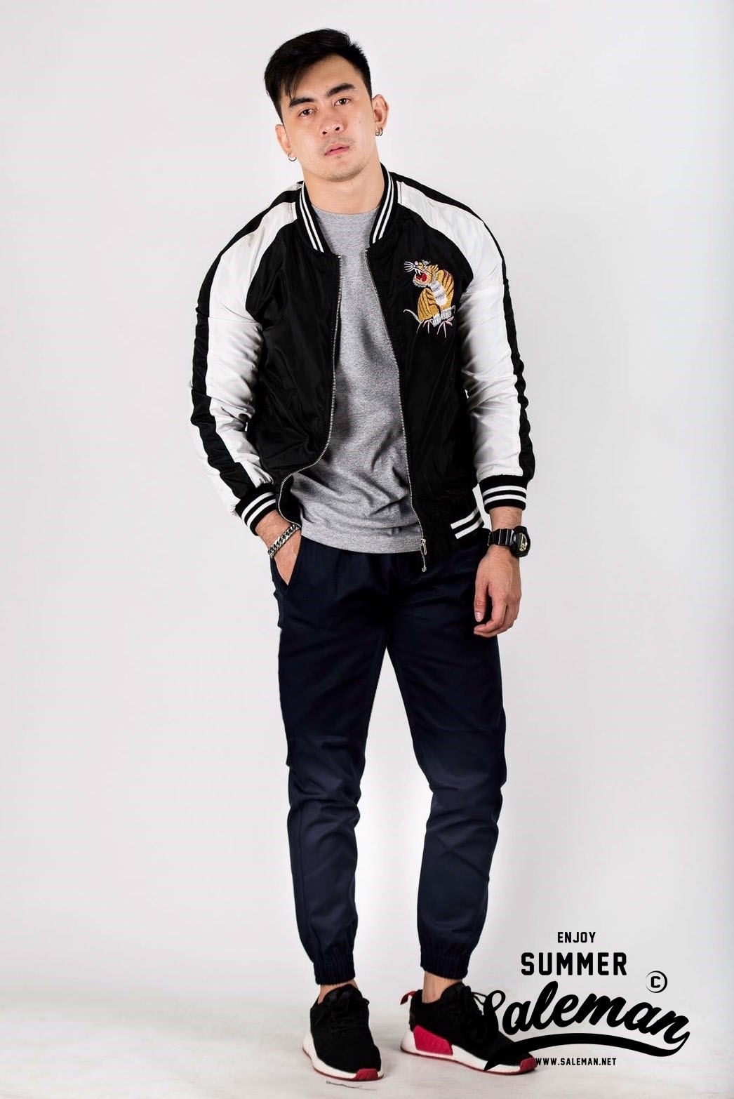 กางเกง JOGGER พรีเมี่ยม ผ้า COTTON รหัส SST 612 สีกรมท่า