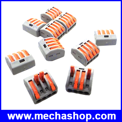 (10 ชิ้น)เทอร์มินอลต่อสายไฟ ขั้วต่อสายไฟ เทอร์มินอลบล็อก 4 Pin PCT-214 Universal compact wire wiring connector conductor terminal block with lever