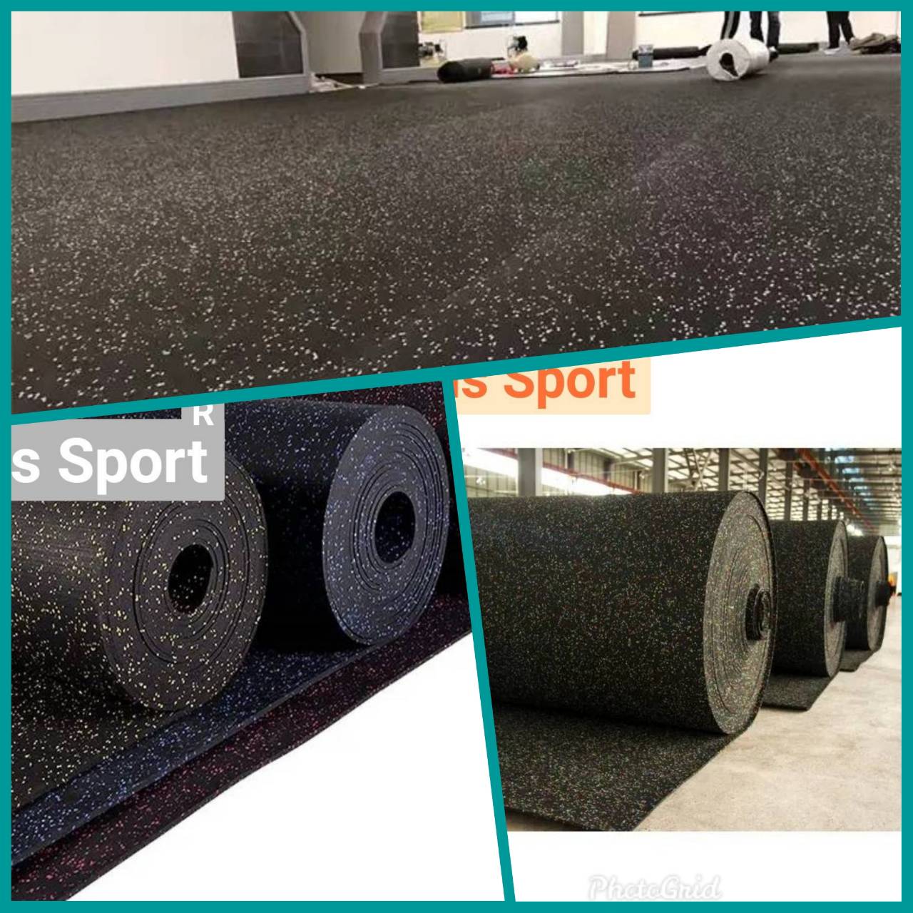 พื้นฟิตเนสแผ่นยาง EPDM แบบม้วน