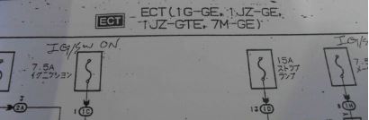 คู่มือซ่อมรถยนต์ วงจรไฟฟ้า Wiring Diagram เครื่องยนต์ 1JZ-GTE TOYOTA SOARER MARK II