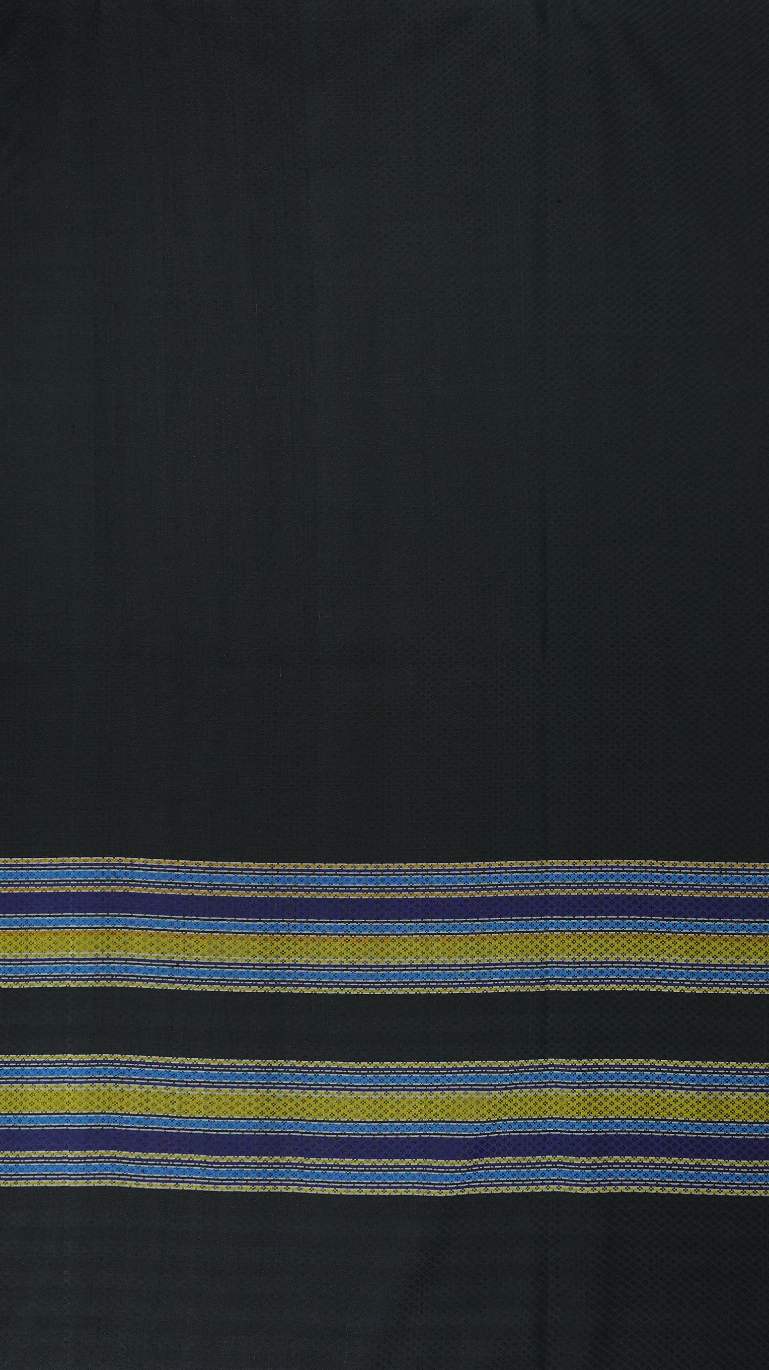 ซิ่น ผ้าไหม ยกดอกมีเชิง ไหมแท้ ลายเม็ดพริกไทย ขนาด 1x2เมตร สีดำ รหัส B7-ME-66-08206716