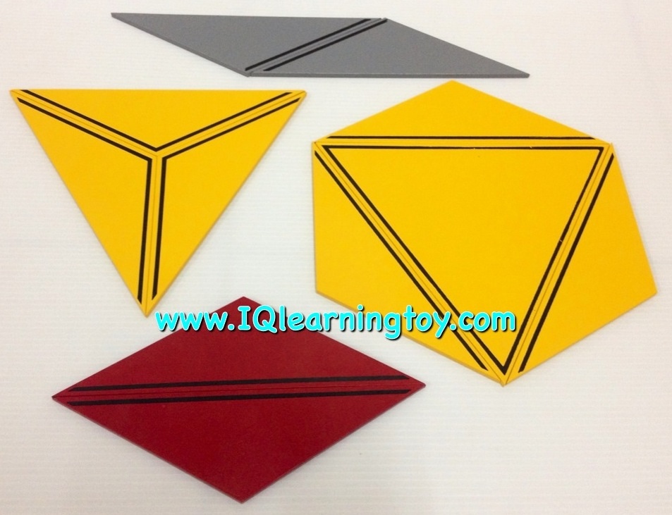 Montessori-Constructive Triangle ชุดรูปสามเหลี่ยมสร้างสรรค์ 5 ชุด (ชุดที่ 1-5) สอนพื้นฐานหลักคณิตศาสตร์และความคิดสร้างสรรค์ ส่งฟรี