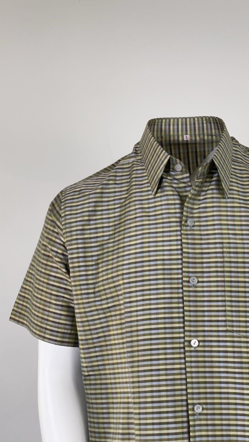 เสื้อเชิ้ต แขนสั้น ผ้าไหมลายสก็อต ไหมแท้ | เลือกไซส์ | เลือกสีผ้า รหัส DK-AA-11136840