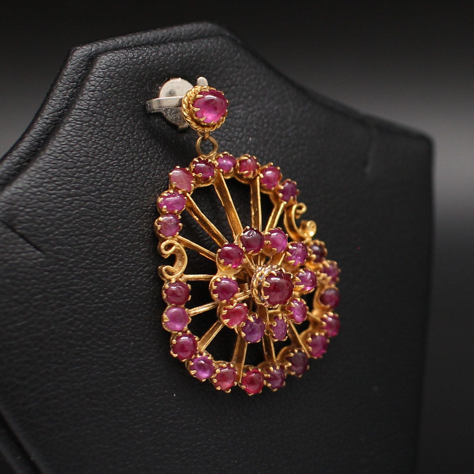 PD25014 จี้ทับทิม ทองแท้ 90% นน.รวม 5.6 กรัม