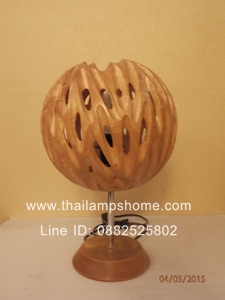 โคมไฟไม้มะม่วง (Mango Wood Lamp)