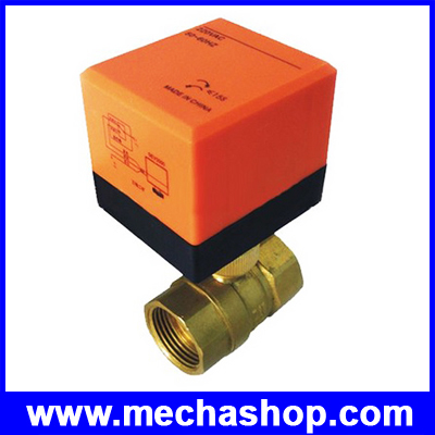 มอเตอร์วาล์วไฟฟ้า เปิดปิดวาล์วไฟฟ้า Electric Motorized Brass Ball Valve 1" DN25 G1" AC220V 2Way 3 Wire