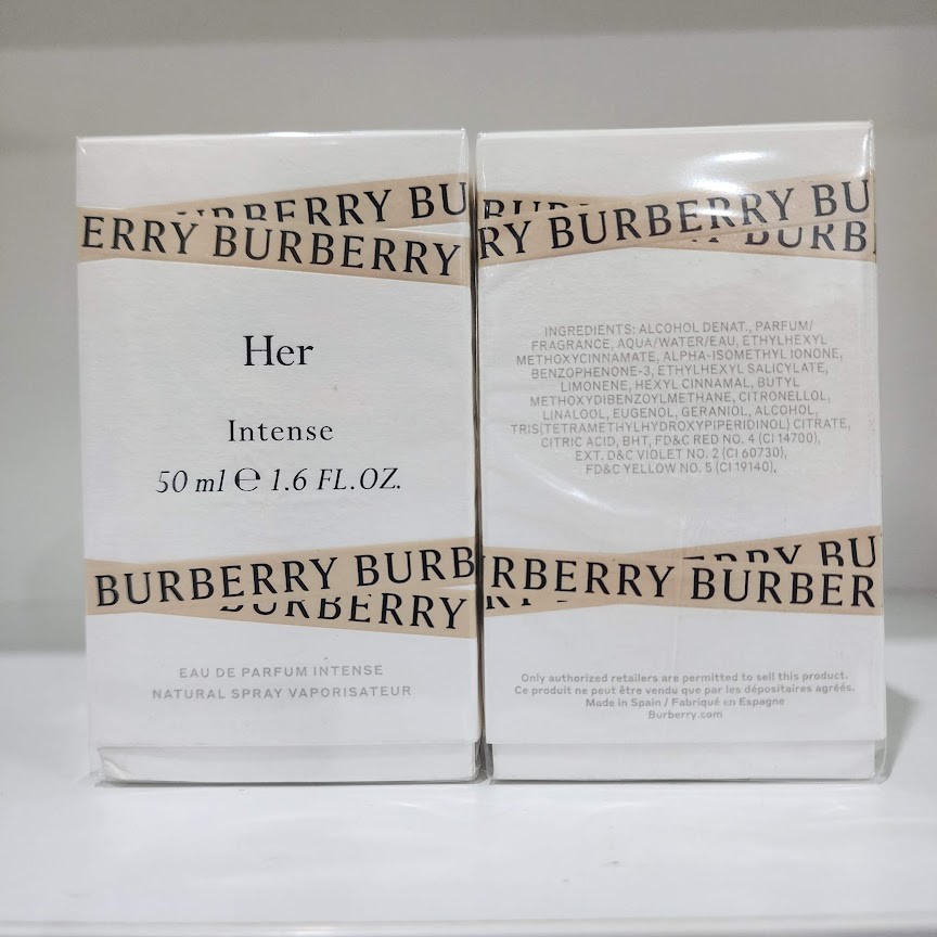น้ำหอมแท้ Burberry Her Intense Eau De Parfum For Women 50ml กล่องซีล