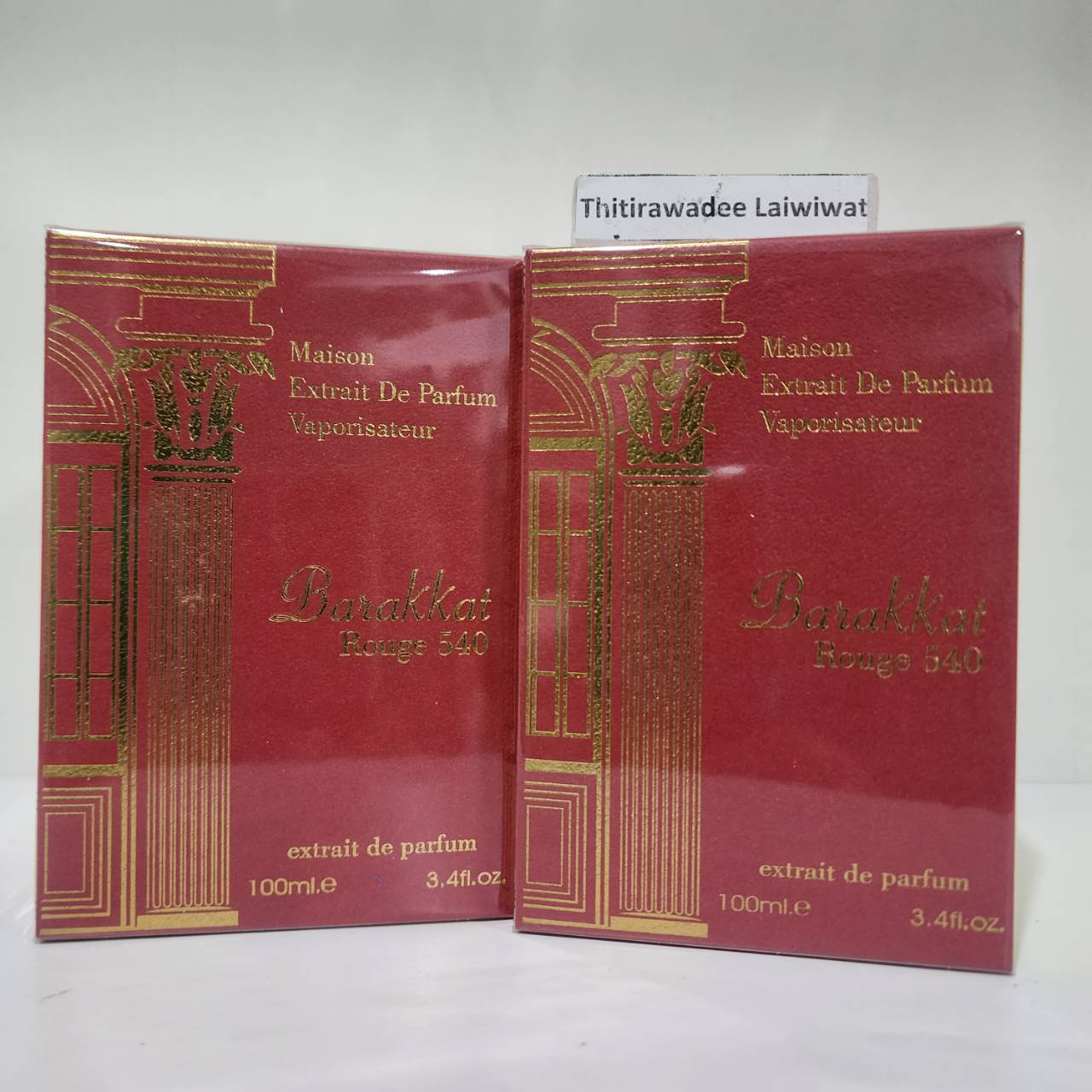 น้ำหอมแท้ Maison Extrait De Parfum Vaporisateur Barakkat Rouge 540 Extrait de Parfum 100ml กล่องซีล โคลน 540 แดง