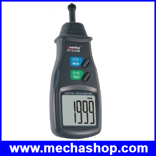 เครื่องวัดความเร็วรอบ เครื่องวัดรอบ มิเตอร์วัดความเร็วรอบแบบสัมผัส DT-2235B Digital Contact Tachometer RPM Motor Milling Meter