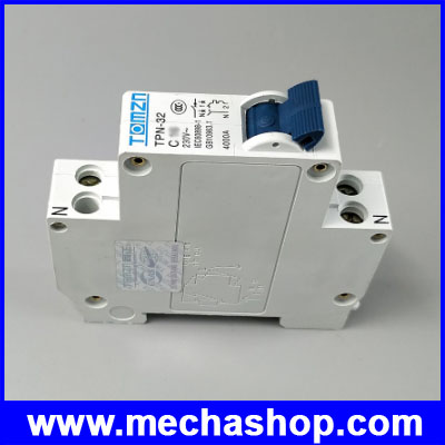 เซอร์กิตเบรกเกอร์ อุปกรณ์ป้องกันไฟฟ้า TOMZN TPN 1P+N Mini Circuit breaker MCB 10A, 16A, 20A, 25A, 32A 220V Circuit breaker ผ่านมาตรฐาน IEC60898