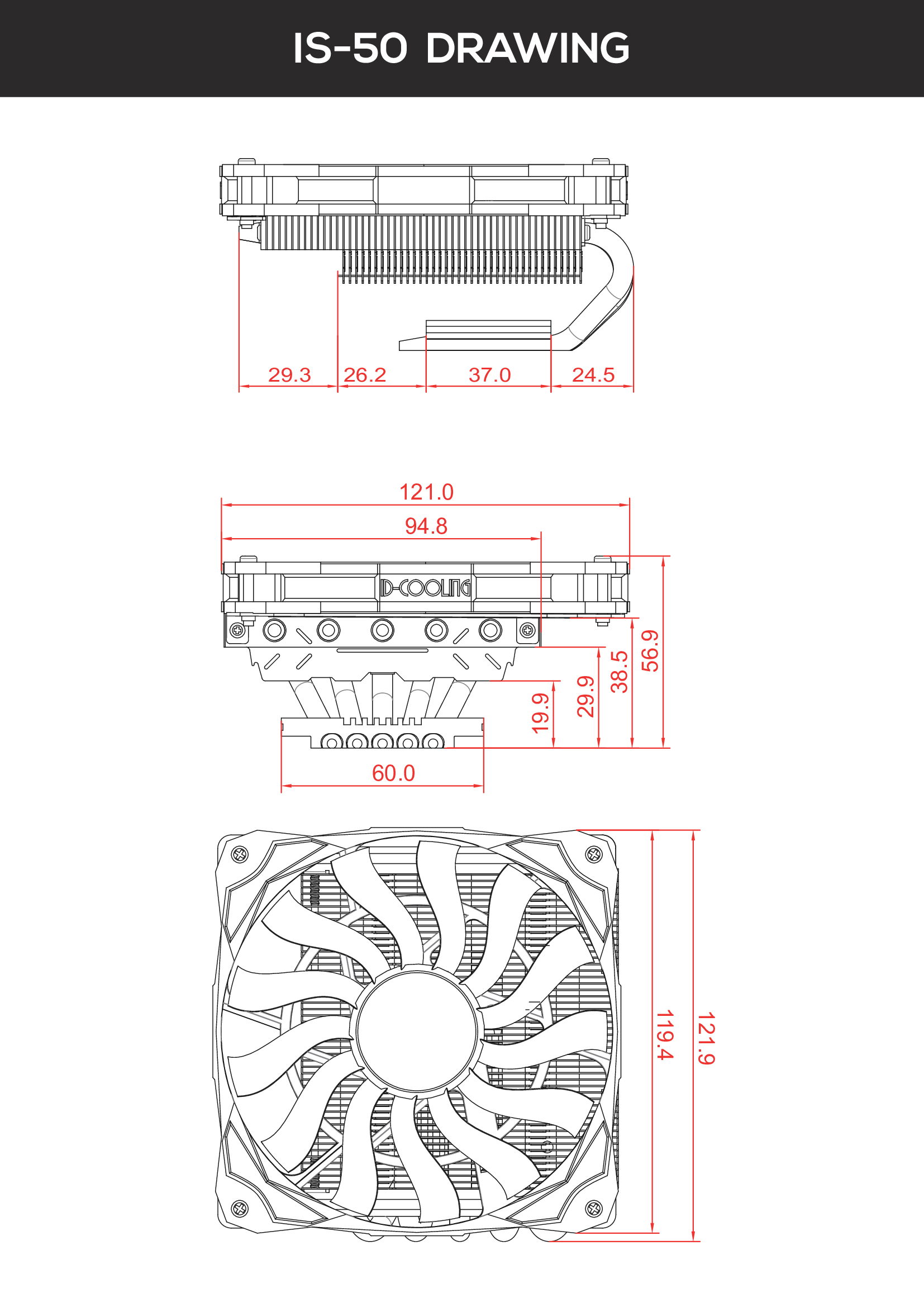 ID-Cooling IS-50 อุปกรณ์ระบายความร้อน CPU