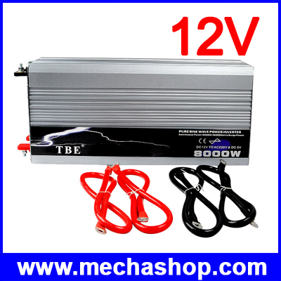 อินเวอร์เตอร์ TBE 8000W Pure Sine Wave Peak Power 16000W Converter Inverter DC 12V To AC 220V/110V Power Inverter Adapter USB Car Charger
