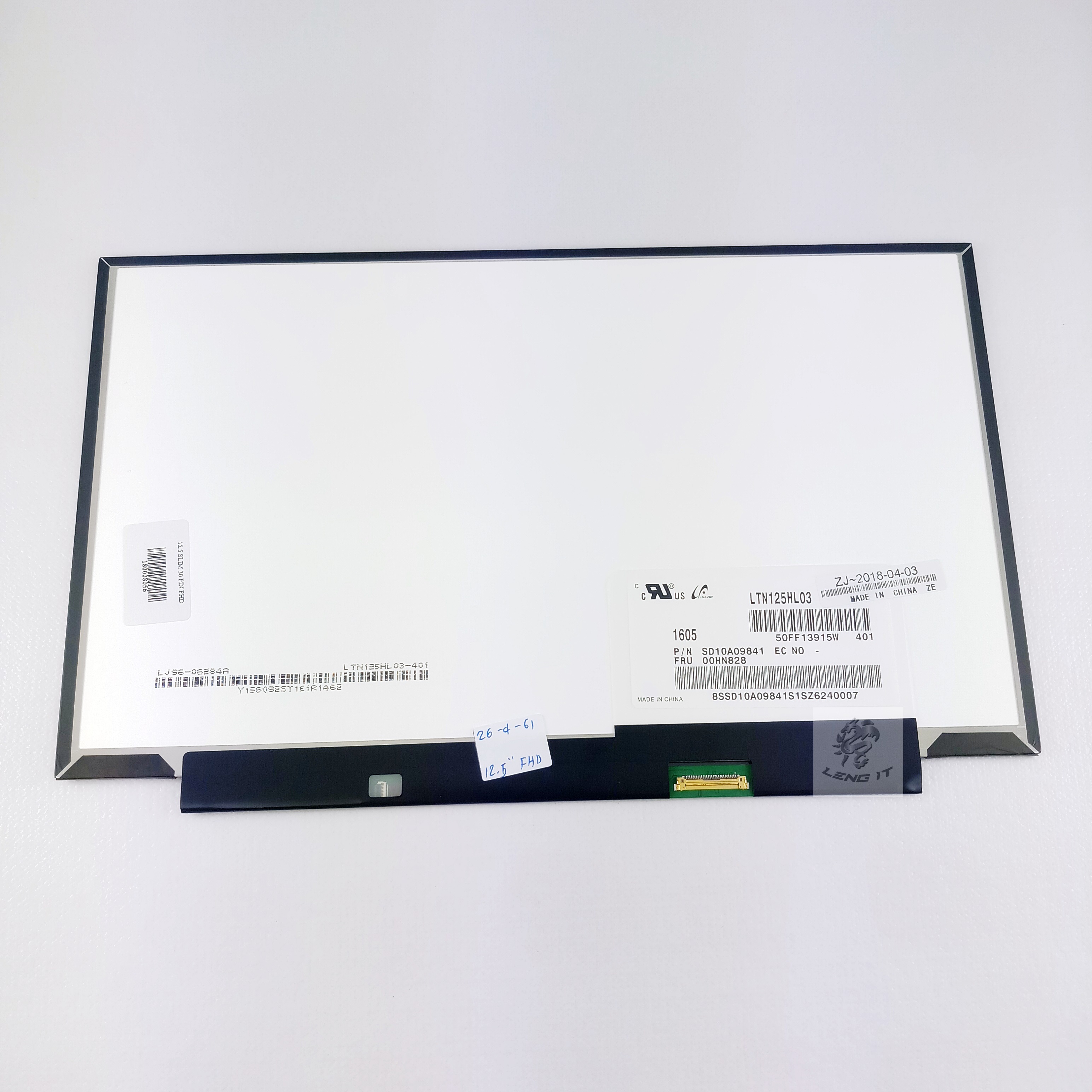 LED Panel จอโน๊ตบุ๊ค ขนาด 12.5 นิ้ว SLIM 30 PIN ไม่มีหู FULL HD IPS สำหรับ LENOVO THINKPAD