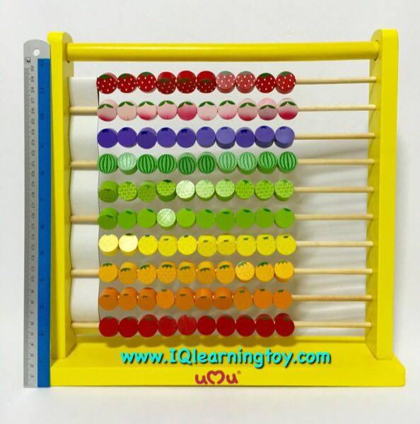 Abacus-Fruit ลูกคิดไม้ 10 หลัก ขนาดใหญ่รูปผลไม้ต่างๆ เพื่อการเรียนรู้เรื่องจำนวน สี ฝึกสมอง ความคิดสร้างสรรค์ ฝึกสมาธิ ส่งฟรี