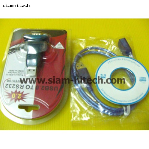 ตัวแปลงจากRS232 เป็นUSB พร้อมสายต่อระยะยาว1เมตร-ของใหม่