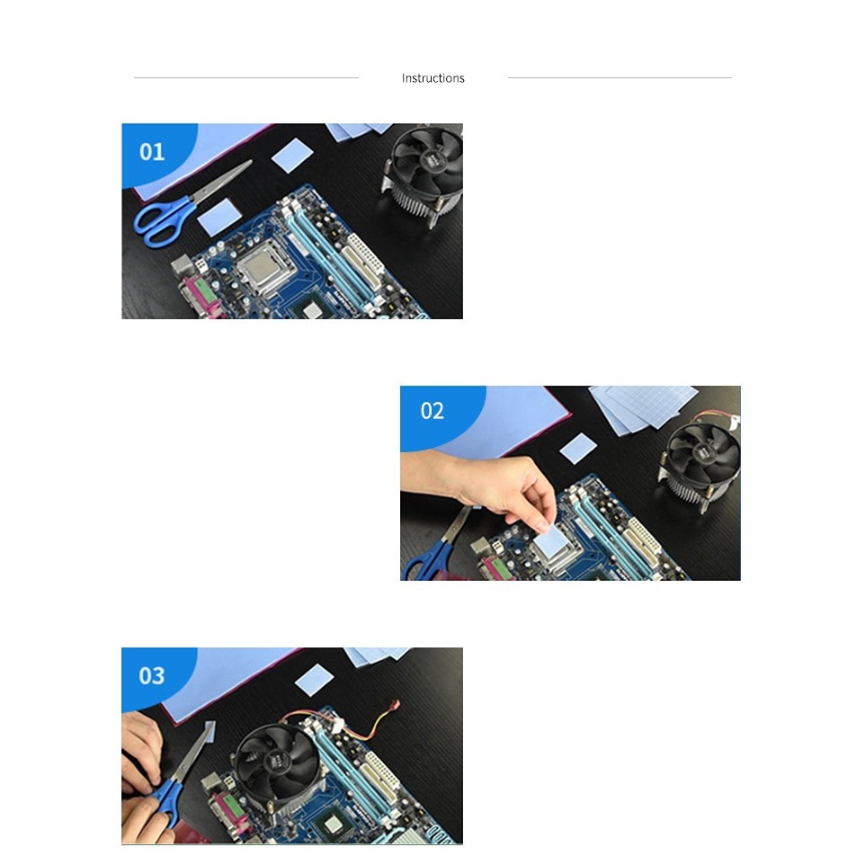 🚛พร้อมส่ง🚛 GPU CPU Heatsink Cooling Thermal Pad Silicone Pad แผ่นซิลิโคนระบายความร้อน