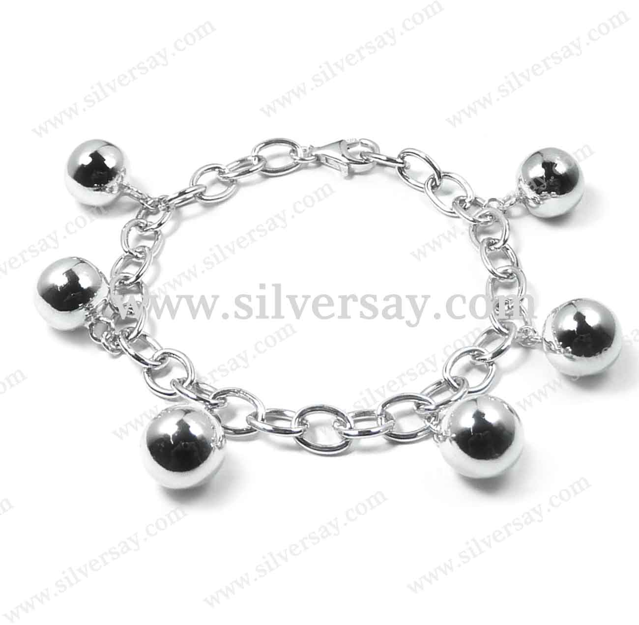 สร้อยข้อมือตุ้มเงินตุ้งติ้ง T&co./แบบไม่มีเสียง