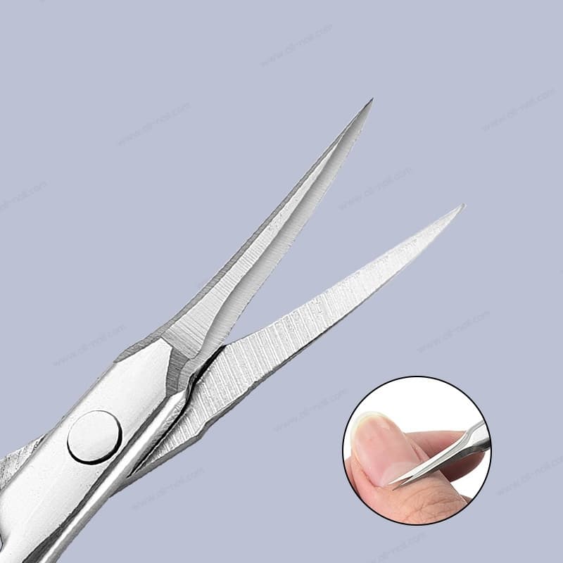 กรรไกรปลายโค้ง ปลายงอ กรรไกรเล็มหนัง วัสดุสแตนเลส