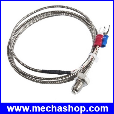 เทอร์โมคับเปิล เซนเซอร์เครื่องวัดอุณหภูมิ เซนเซอร์วัดอุณหภูมิ K Type Thermocouple 800C (cable 2m)