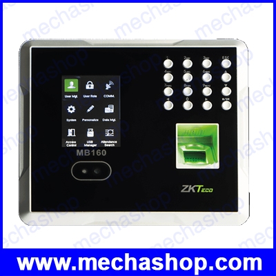 เครื่องสแกนใบหน้า เครื่องสแกนลายนิ้วมือ ZK-MB160 Multi-Bio Time Attendance & Access Control Functions (เมนูภาษาไทย)