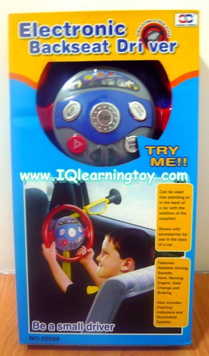 Electrionic Backseat Driver - พวงมาลัยหัดขับรถ สำหรับเด็ก มีไฟ มีเสียง ติดตั้งไว้บนรถได้ ให้เด็กสนุกได้แม้ต้องเดินทางไกล จัดส่งฟรีค่ะ