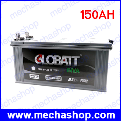 Globatt INVA แบตเตอรี่สำหรับเก็บพลังงานแสงอาทิตย์ ชนิด Deep Cycle เกรดระดับพรีเมี่ยม จ่ายกระแสไฟ (CCA) ได้สูงกว่าแบตเตอรี่ทั่วไป Globatt INVA 150AH