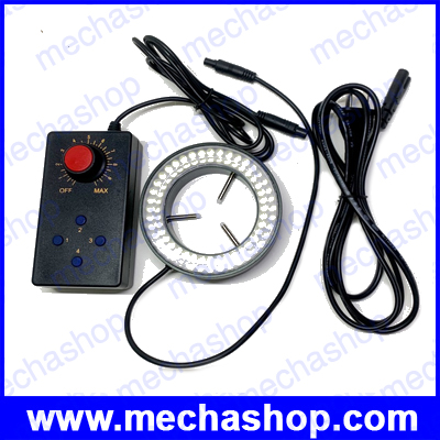 หลอดไฟวงแหวน ไฟส่องสโคป LED Ring Light 80LED Microscope Camera Illuminator Flash Lens แสงขาว