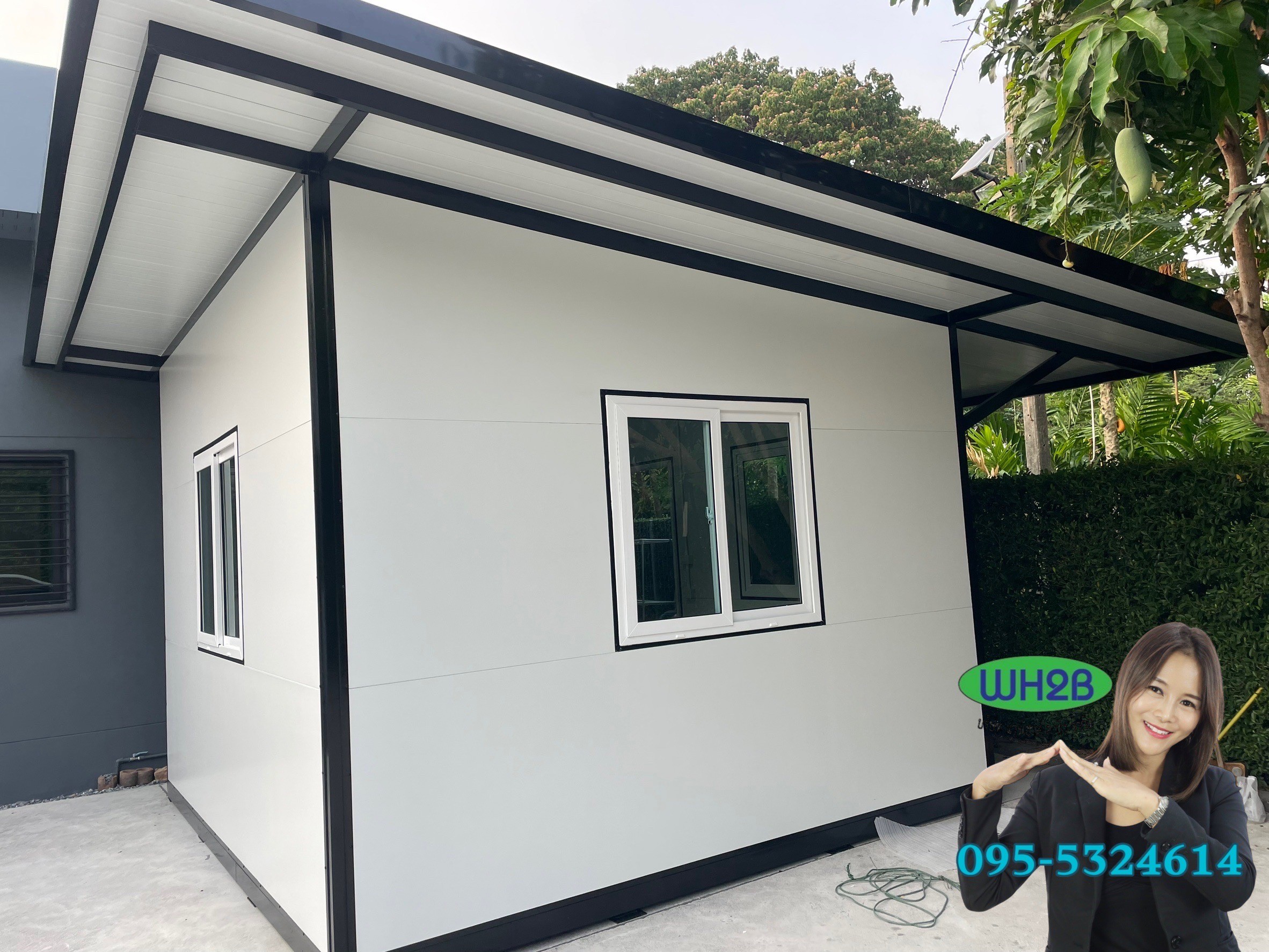 บ้านพักพนักงาน ขนาด3.60 x4.00 เมตร สามโคก