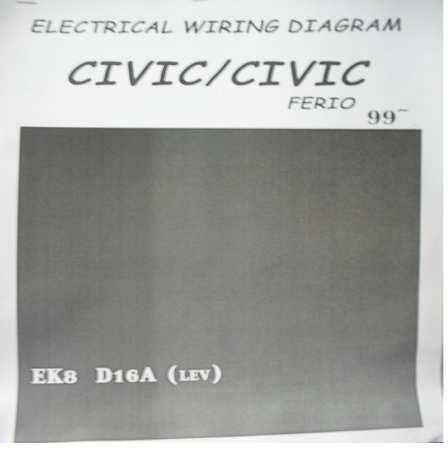 หนังสือ WIRING DIAGRAM HONDA CIVIC เครื่องยนต์ เต็มเล่มหลายเครื่องยนต์ 95~98 (JP)