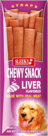 ขนมสุนัข SLEEKY ชิววี่สแน็ค รสตับ (ชนิดแผ่น - สำหรับหมาใหญ่)
