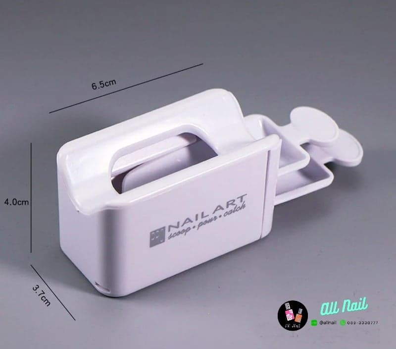 กล่องโรยกากเพชร ถาดช่วยโรยผงแต่งเล็บต่างๆ