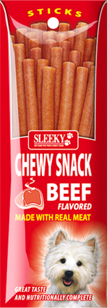 ขนมสุนัข SLEEKY ชิววี่สแน็ค รสเนื้อ (ชนิดแท่ง - สำหรับหมาเล็ก)
