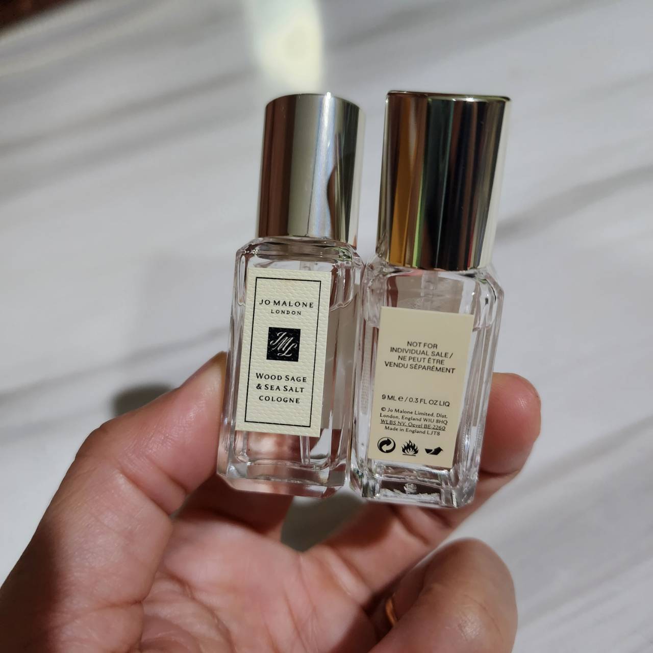 น้ำหอมจิ๋วมินิ Jo Malone Wood Sage & Sea Salt 9ml ( Mini Perfume น้ำหอมขนาดพกพา) น้ำหอมจิ๋วมินิแบบทดลองแบบสเปรย์ พกพาก็สะดวกใช้ฉีดตามจุดชีพจร
