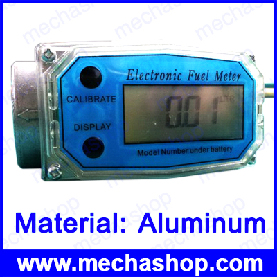 มิเตอร์วัดปริมาณการไหลของน้ำ น้ำมัน 20-120 ลิตรต่อนาที กับขนาดท่อเส้นผ่าศูนย์กลาง 1นิ้ว Diesel Fuel Flow Meter body Aluminum
