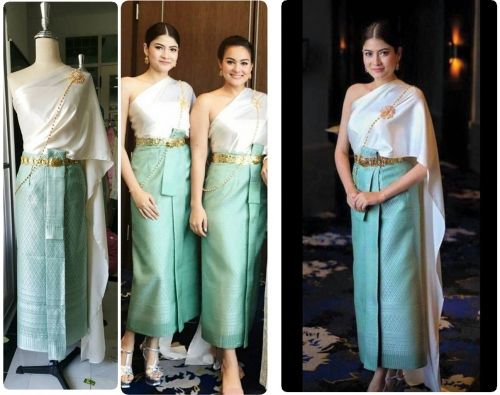 สั่งตัดเย็บ ผ้าซิ่น ชุดไทยจักรี (ไม่รวมผ้า) รหัส CUT-ST1229653