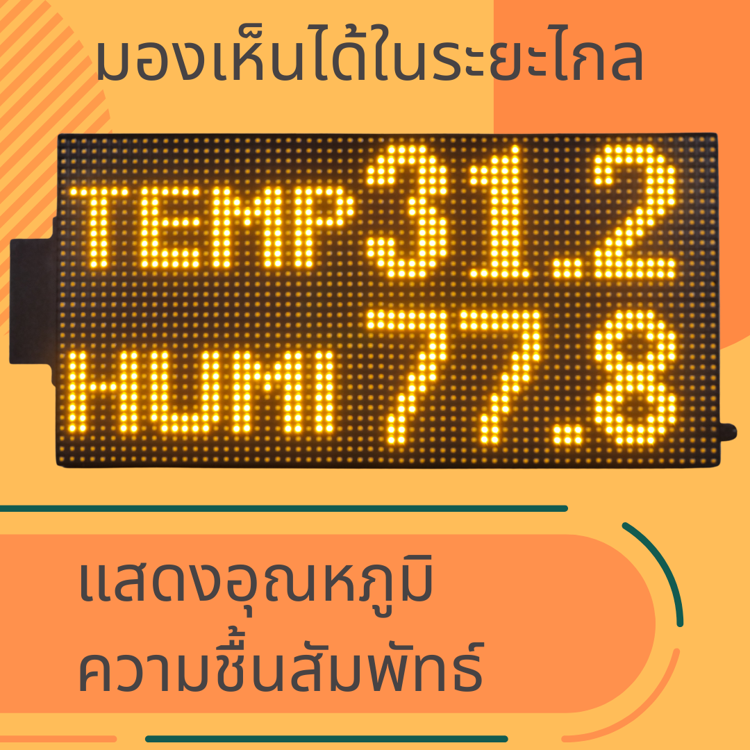 Outdoor 32x64cm เครื่องวัดค่าฝุ่นละออง PM2.5 PM10 AIR QUALITY MONITOR แบบติดผนัง มีอีโมจิแสดงรูป สภาพอากาศ