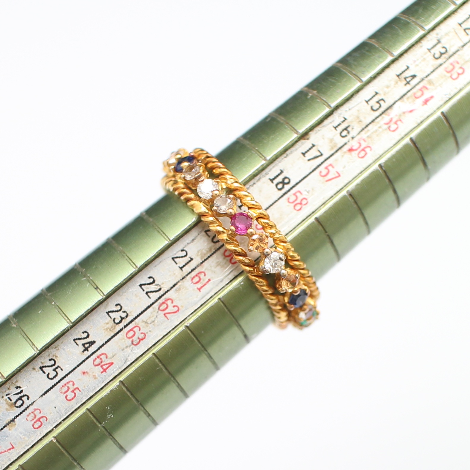 RG250379 แหวนพิรอดนพเก้าฉลุลาย ทองแท้ 18k นน.รวม 4.5 กรัม ขนาดแหวน 60