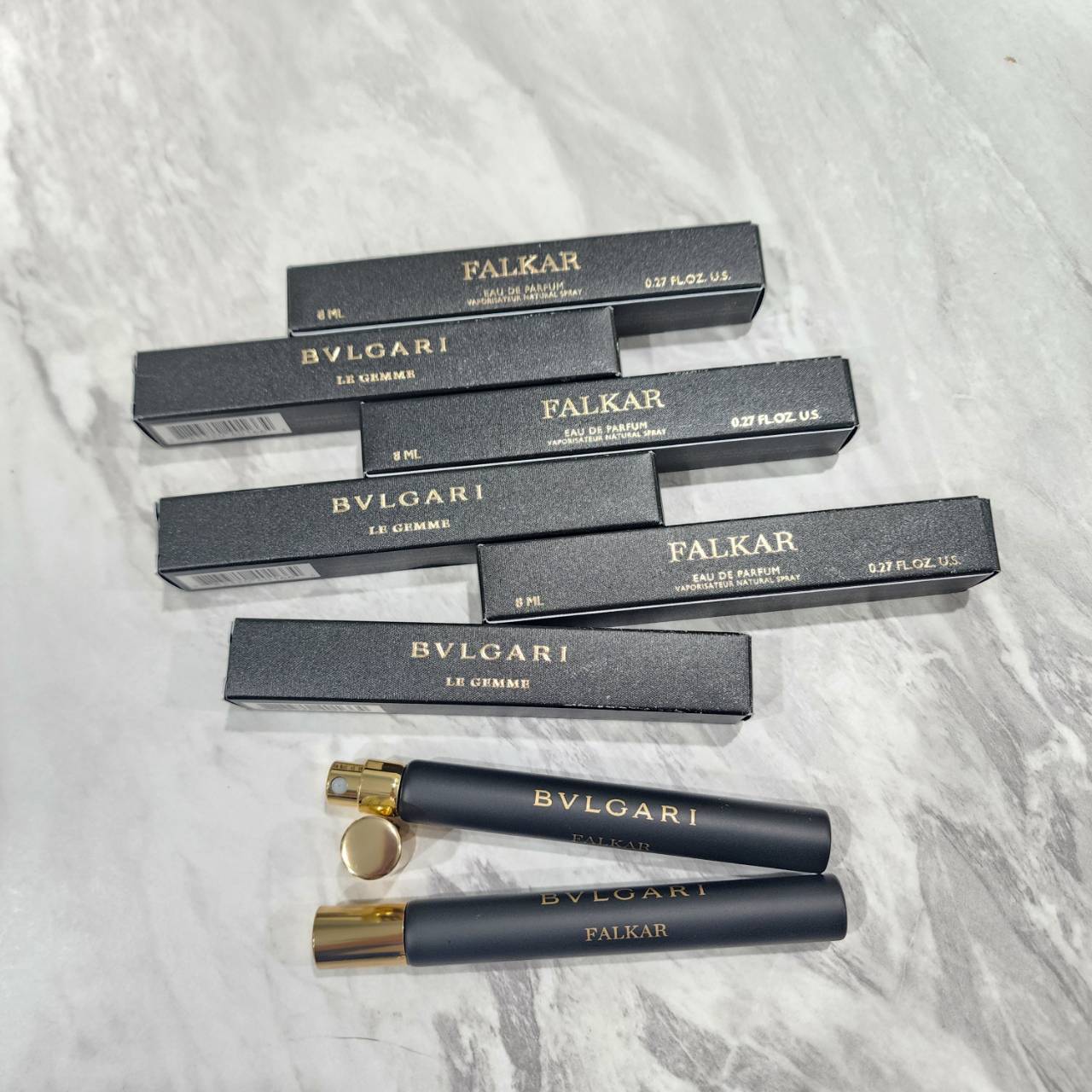 น้ำหอมจิ๋วมินิ Bvlgari Le Gemme Collection Falkar for men 8mlแบบสเปรย์ ( Mini Perfume น้ำหอมขนาดพกพา) น้ำหอมจิ๋วมินิแบบทดลองแบบสเปรย์ พกพาก็สะดวกใช้ฉีดตามจุดชีพจร