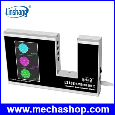 เครื่องวัดการกรองแสง เครื่องวัดฟิล์มกรองแสง มิเตอร์วัดกระจกกรองแสง Linshang LS183 Spectrum Transmission Meter UV IR Transmission Meter test film glass window tint