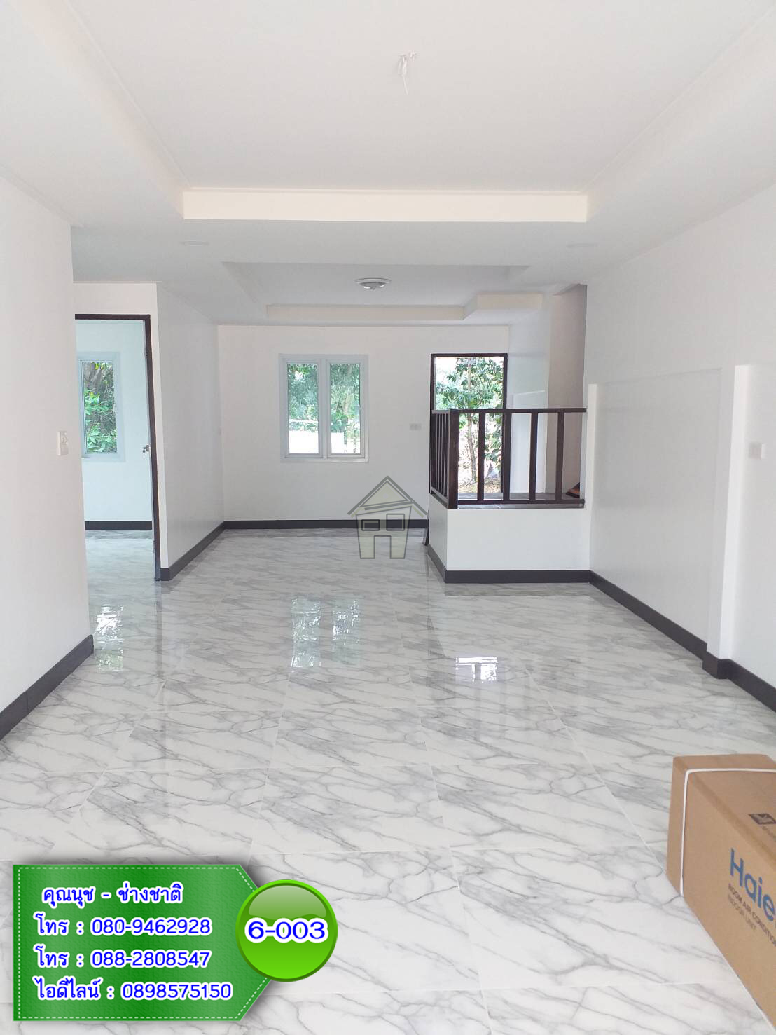 6-003 บ้านน็อคดาวน์ทรงปั้นหยาผสมมะนิลา