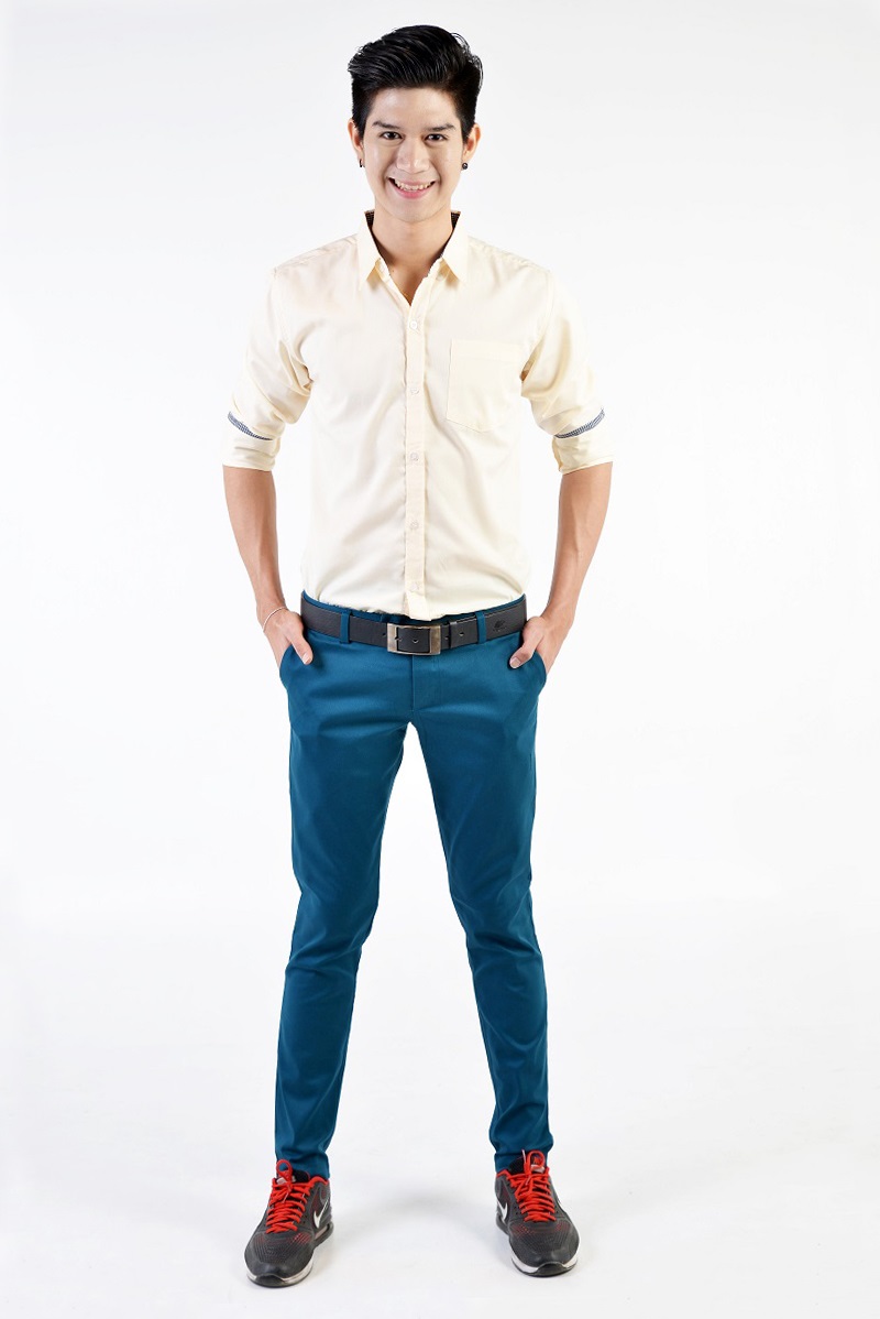 เสื้อเชิ้ตผู้ชายสีเหลือง S-024