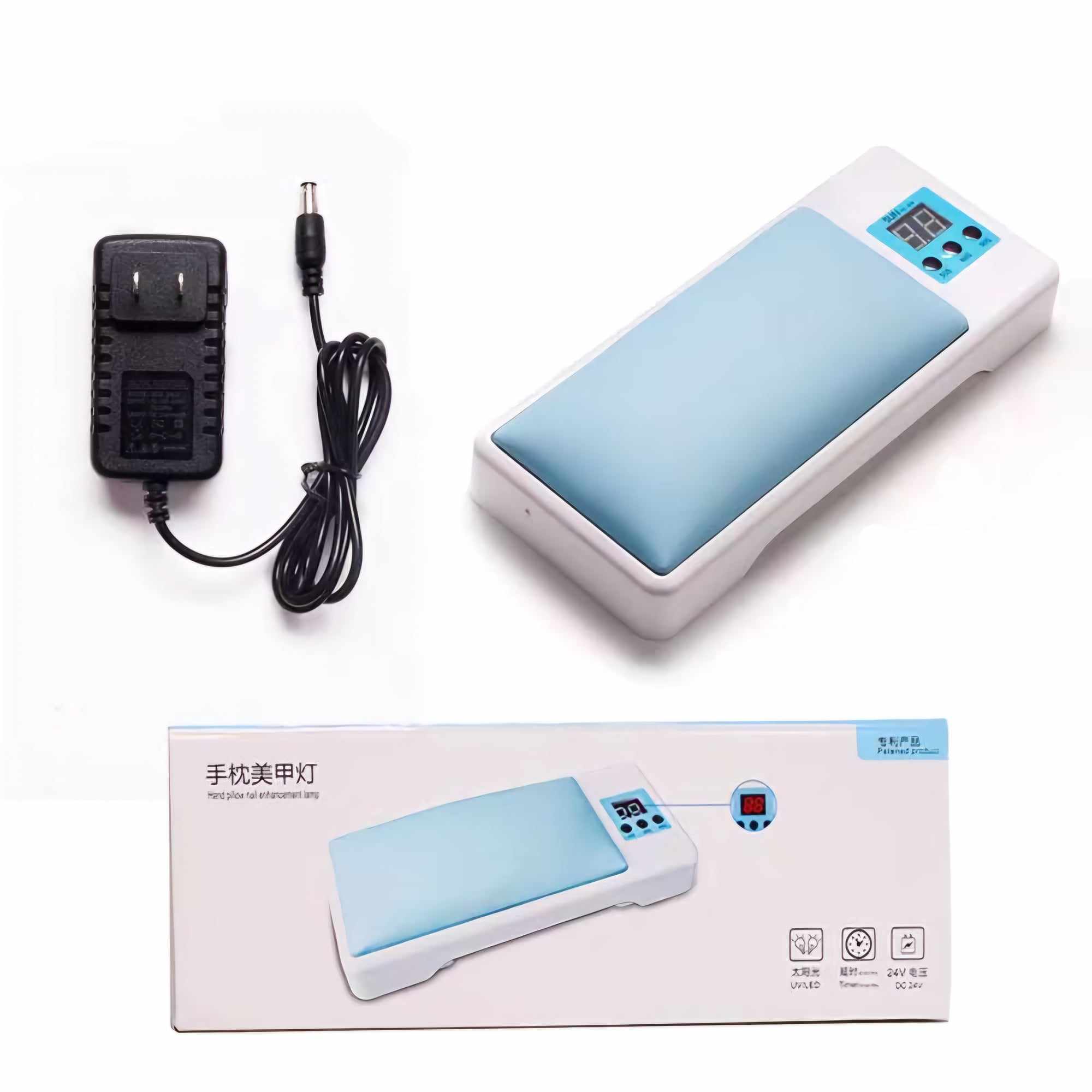 เครื่องอบเล็บเจล UV/LED แบบมีหมอนรองมือในตัว 72w