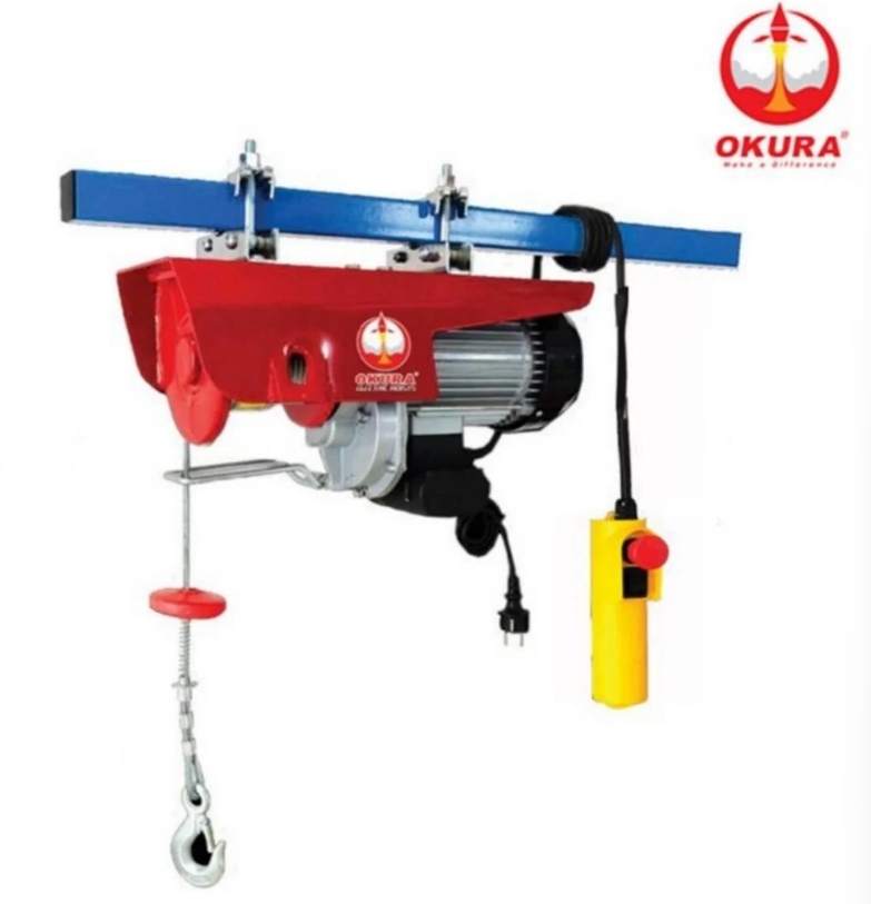 OKURA E-OK-PA3-1200 รอกสลิงไฟฟ้า 220V ยกได้ 1.2 ตัน สลิง 6 มม. โอกุระ
