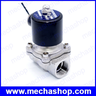 โซลินอยด์วาล์วปิดเปิดน้ำ โซลินอยด์วาล์วน้ำ สแตนเลส G1/2นิ้ว Solenoid Valve 304 Stainless Steel Valve Normally Closed 2 Way 220V