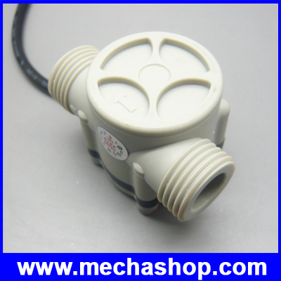 เครื่องวัดการไหลดิจิตอล มิเตอร์วัดการไหลของน้ำ ขนาดท่อเส้นผ่าศูนย์กลาง 1/2" 12V Digital flow meter