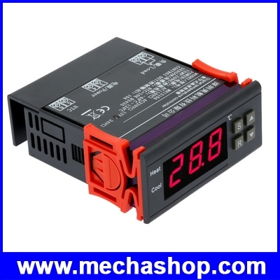 เทมคอนโทรล ควบคุมอุณหภูมิแบบดิจิตอลพร้อมเซนเซอร์ 10A 24V Digital Temperature Controller Thermocouple thermal regulator -40°C to 120 °C