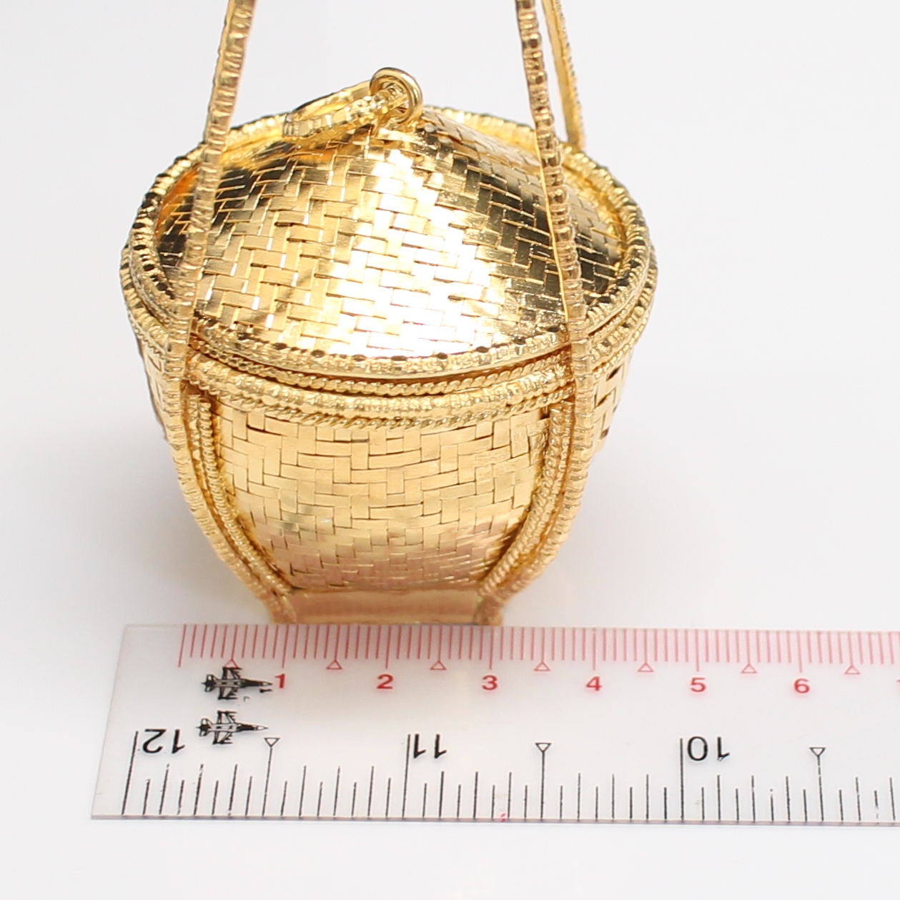 SI374 หาบเงินหาบทอง 1 คู่ เงินแท้ 92.5% ชุบทอง นน. 130.6 กรัม