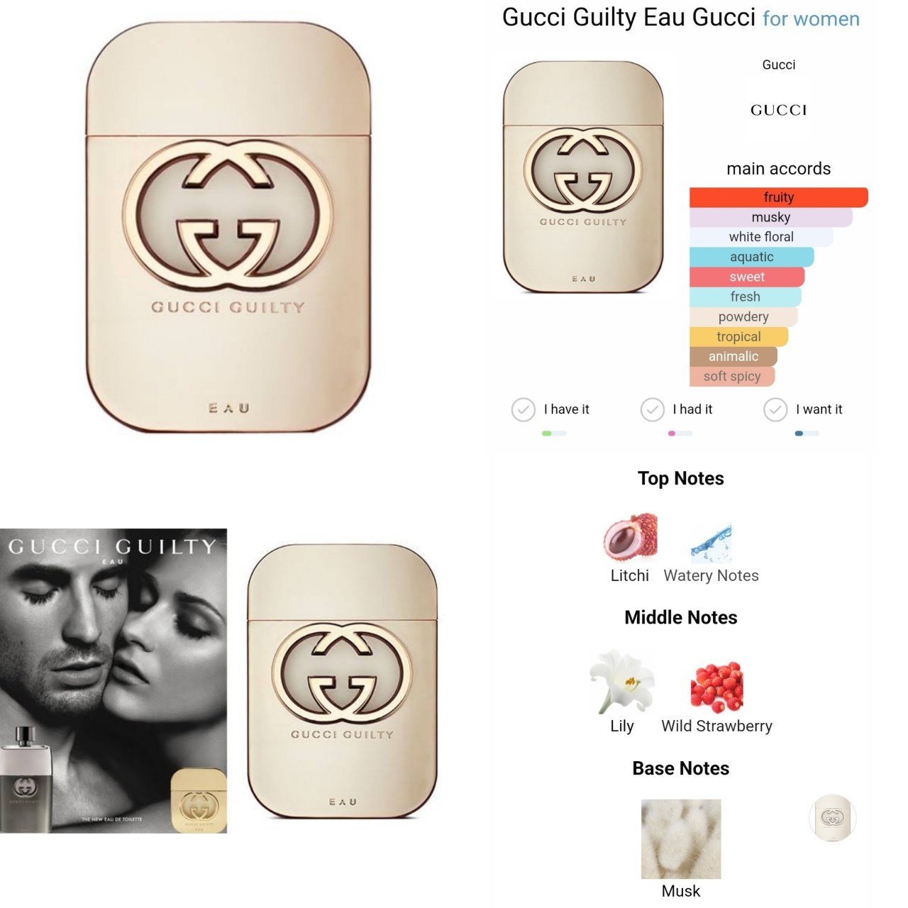 น้ำหอมแท้แบ่งขาย Gucci Guilty Eau Eau de Toilette for women for women 💕Travel Size แบบทดลอง