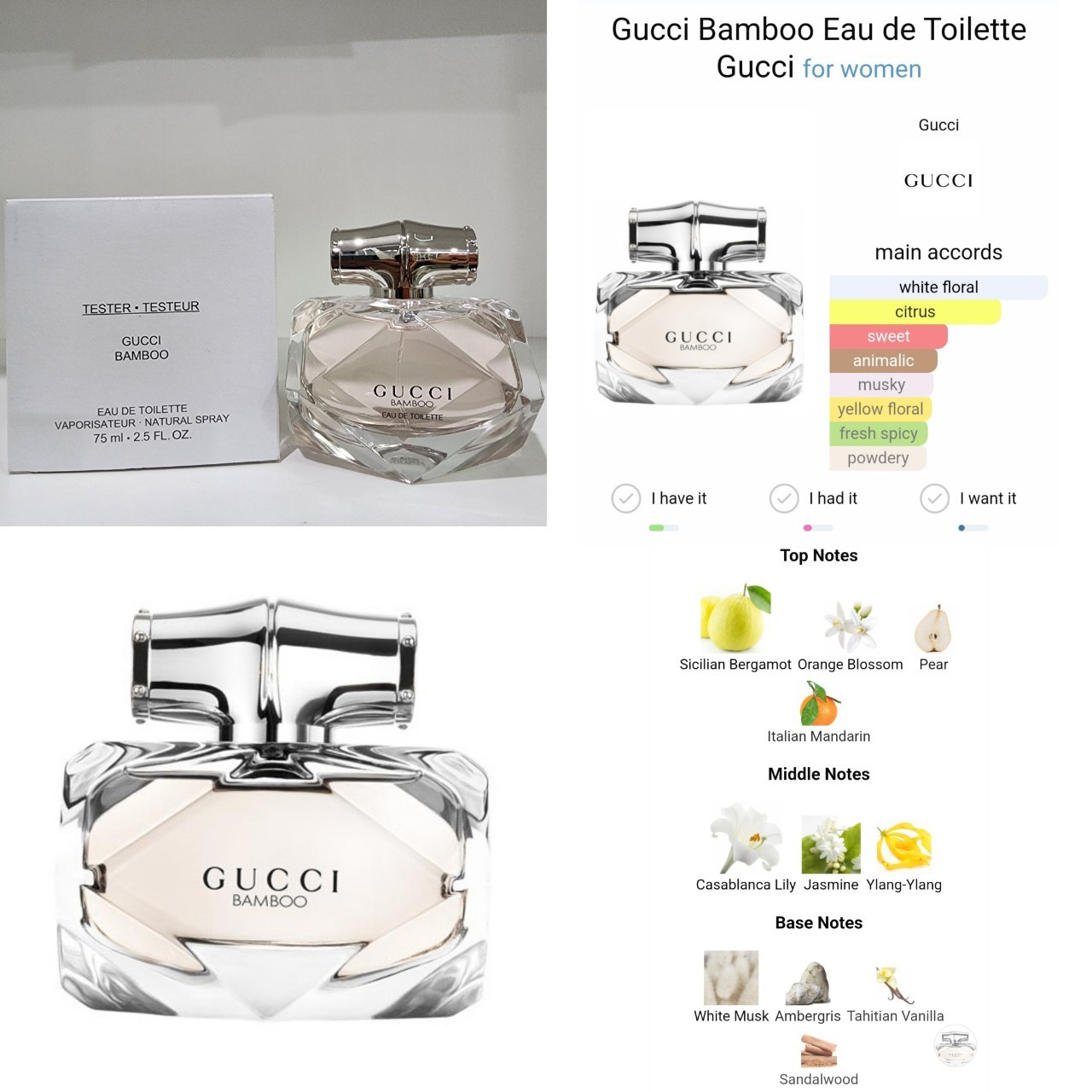 น้ำหอมแท้แบ่งขาย Gucci Bamboo EDT 💕Travel Size แบบทดลอง