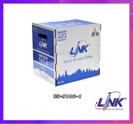CAT6 UTP Cable (100m/Box) LINK (US-9106-1)